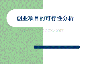 创业项目的SWOT分析.ppt