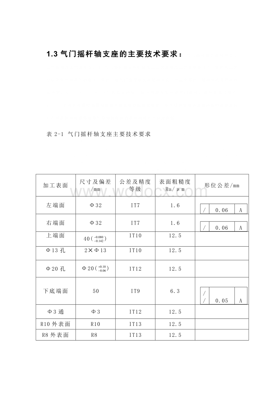 气门摇杆轴支座机械加工工艺规程及工艺装备设计.doc_第3页