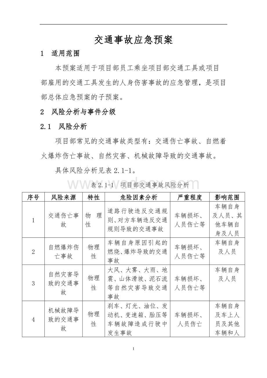 项目部交通事故应急预案.docx_第2页