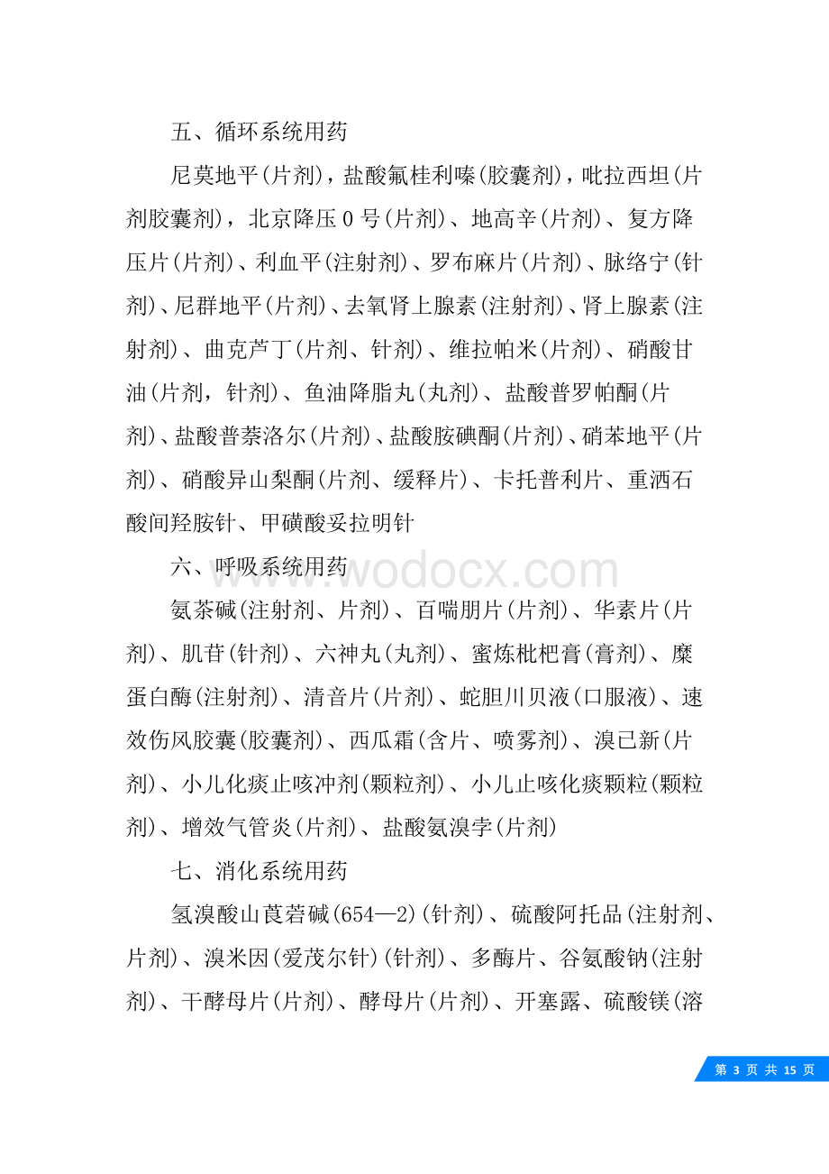 个体诊所药品清单表格.docx_第3页