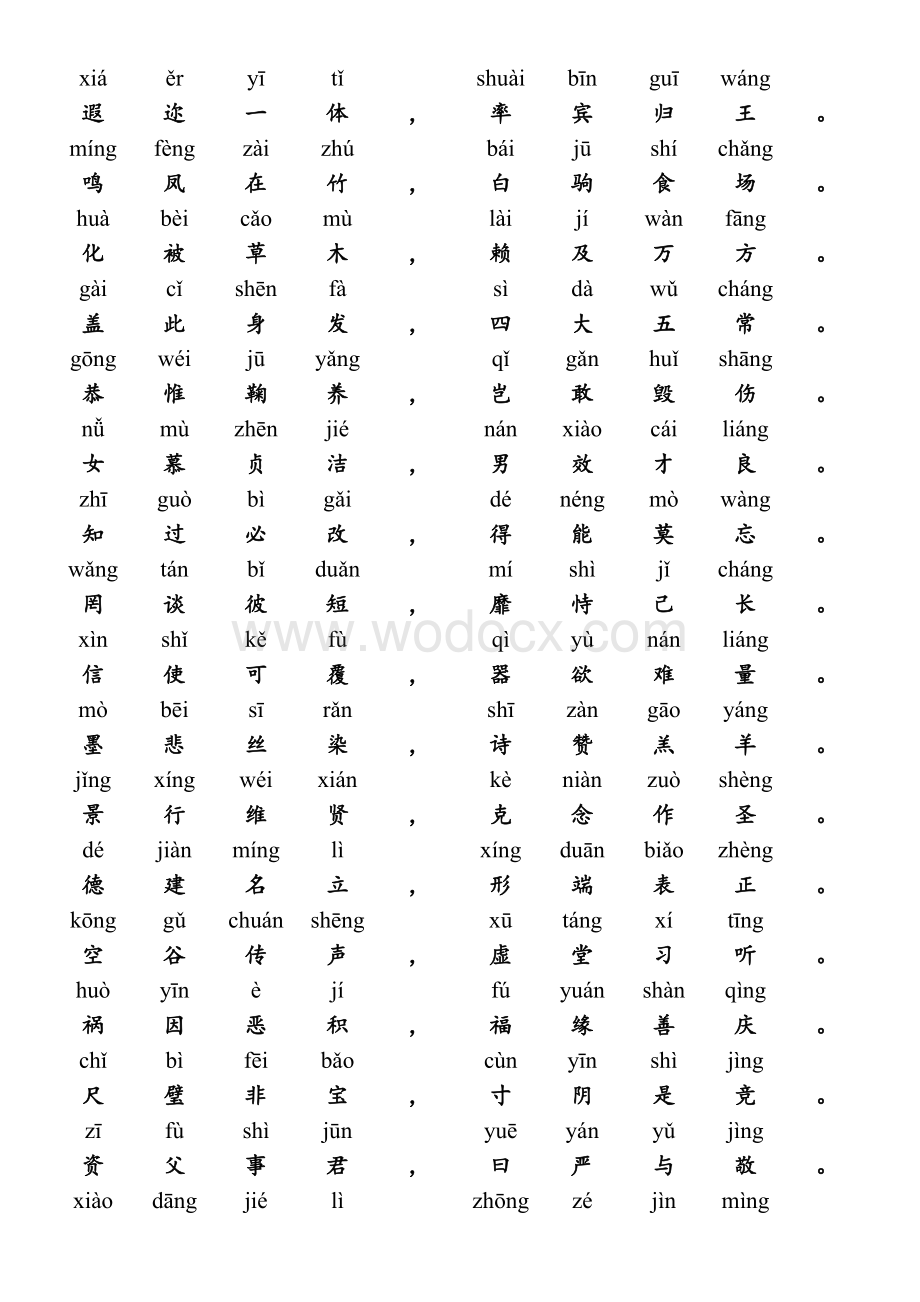 《千字文》全文(带拼音).doc_第2页