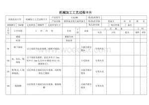 CA10B解放牌汽车第四速及第五速减速叉课程设计工艺过程卡和工序卡.doc