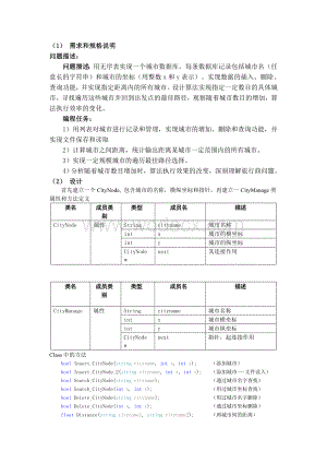 程序课程设计--城市管理.doc