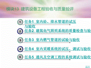 中职建筑设备工程课件：模块13建筑设备工程验收与质量验评.ppt