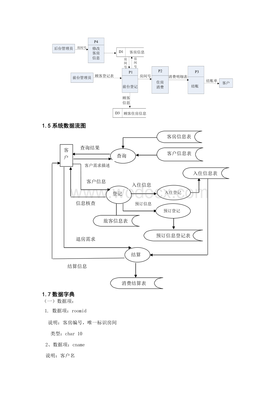 酒店客房管理系统课程设计.doc_第3页