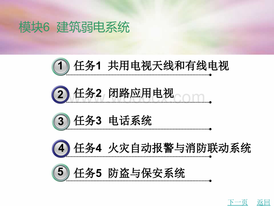 中职建筑设备工程课件：模块6建筑弱电系统01.ppt_第1页