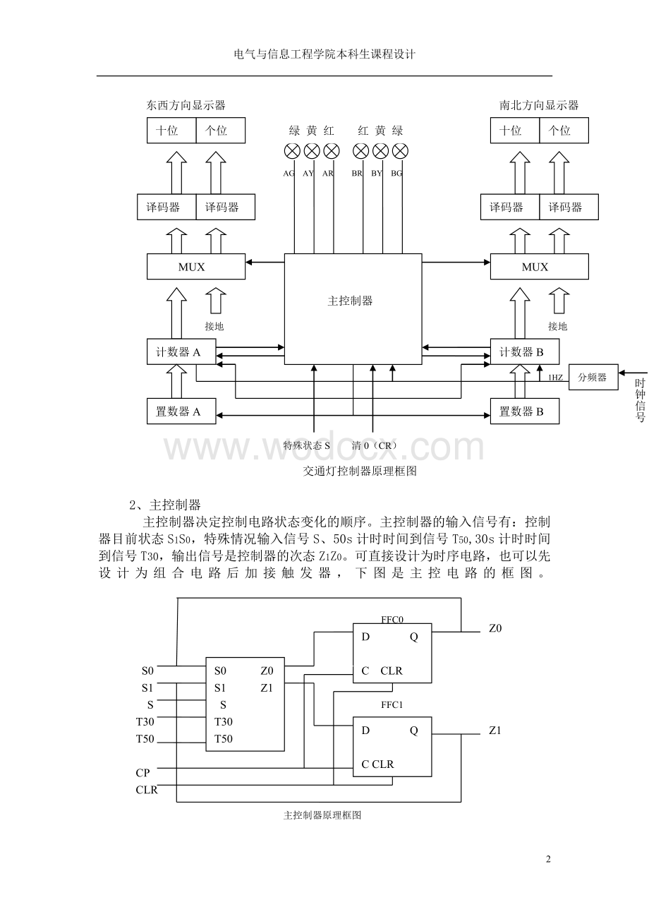 交通灯控制器课程设计.doc_第3页