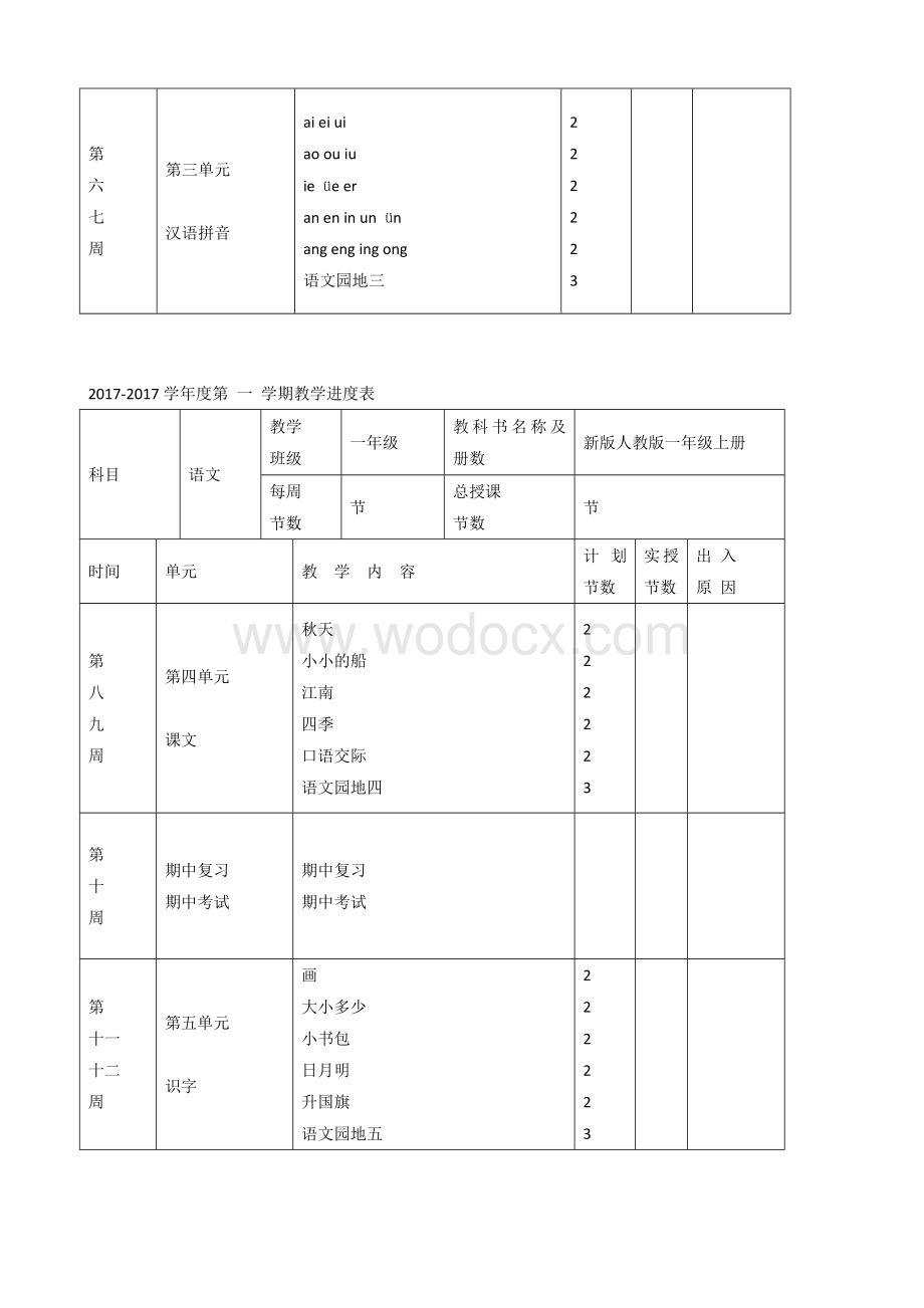 2017年秋改版最新审定最新人教版一年级上册语文教案.doc_第3页