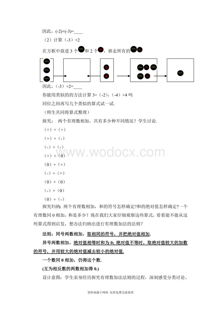 2.4 有理数的加法 教案七年级上.doc_第2页