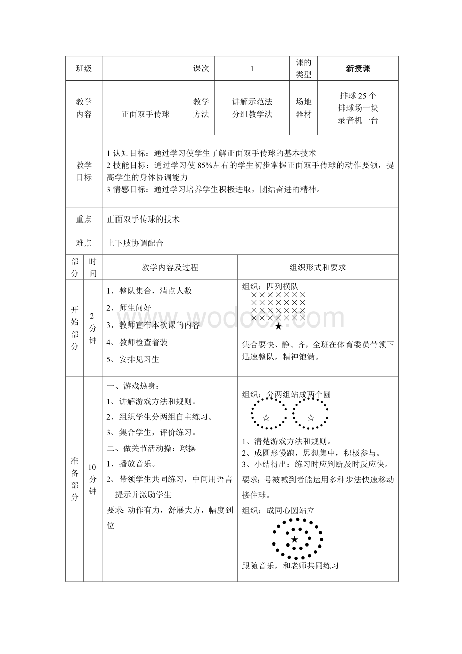 高中排球模块教案(共16课时).doc_第1页