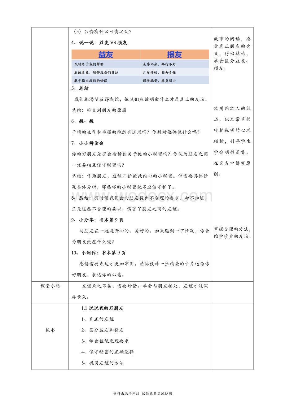 部编人教版四年级下册道德与法治全册教案（教学设计）.doc_第3页