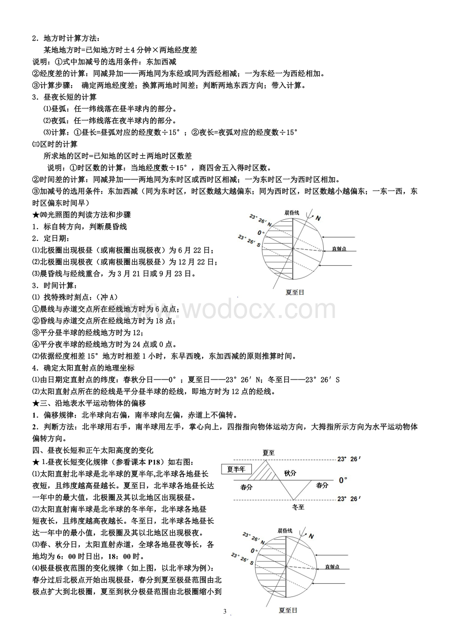 人教版高中地理必修一知识点总结.doc_第3页