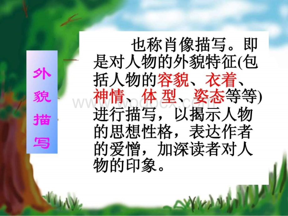 小学作文训练之人物外貌描写-三年级语文-语文-小学教育-教育专区.ppt_第2页