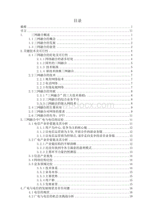 三网融合下的电信与广电的比较研究-论文.doc