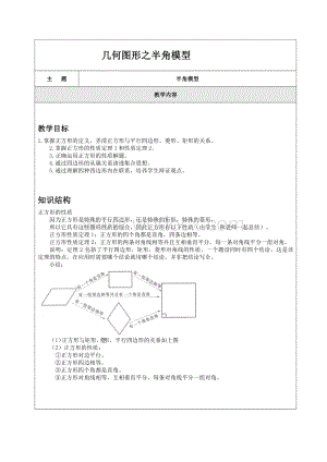 人教版中考数学压轴题解题模型----几何图形之半角模型(含解析).doc