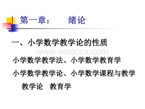 小学数学课程与教学论全套课件.PPT