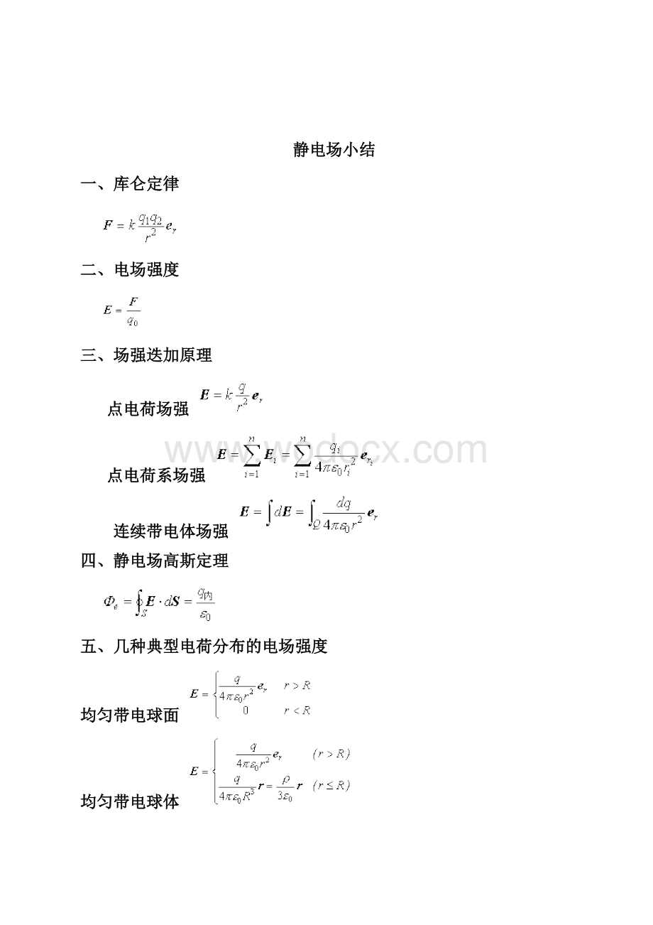 大学物理电磁学公式全集.doc_第1页