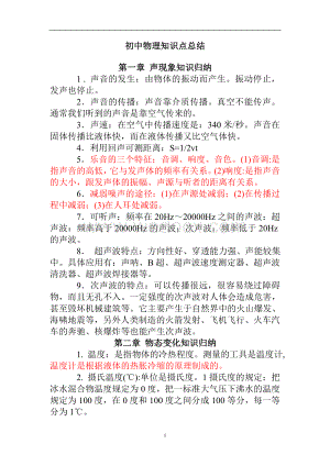 初中物理知识点总结.doc