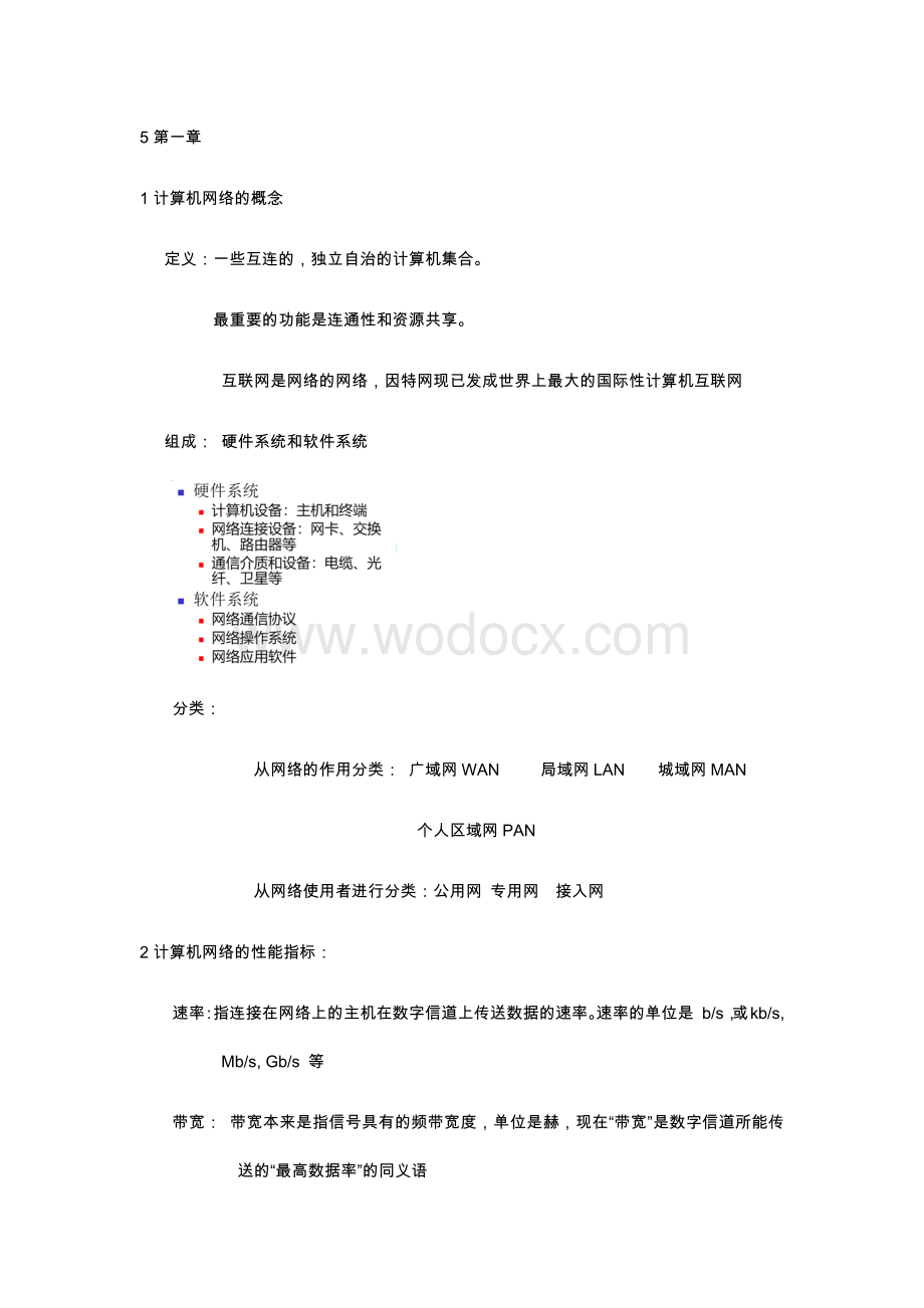 计算机网络试卷考试复习大纲.docx_第1页