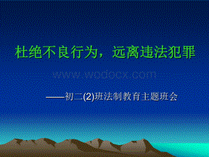 法制教育主题班会课件.ppt