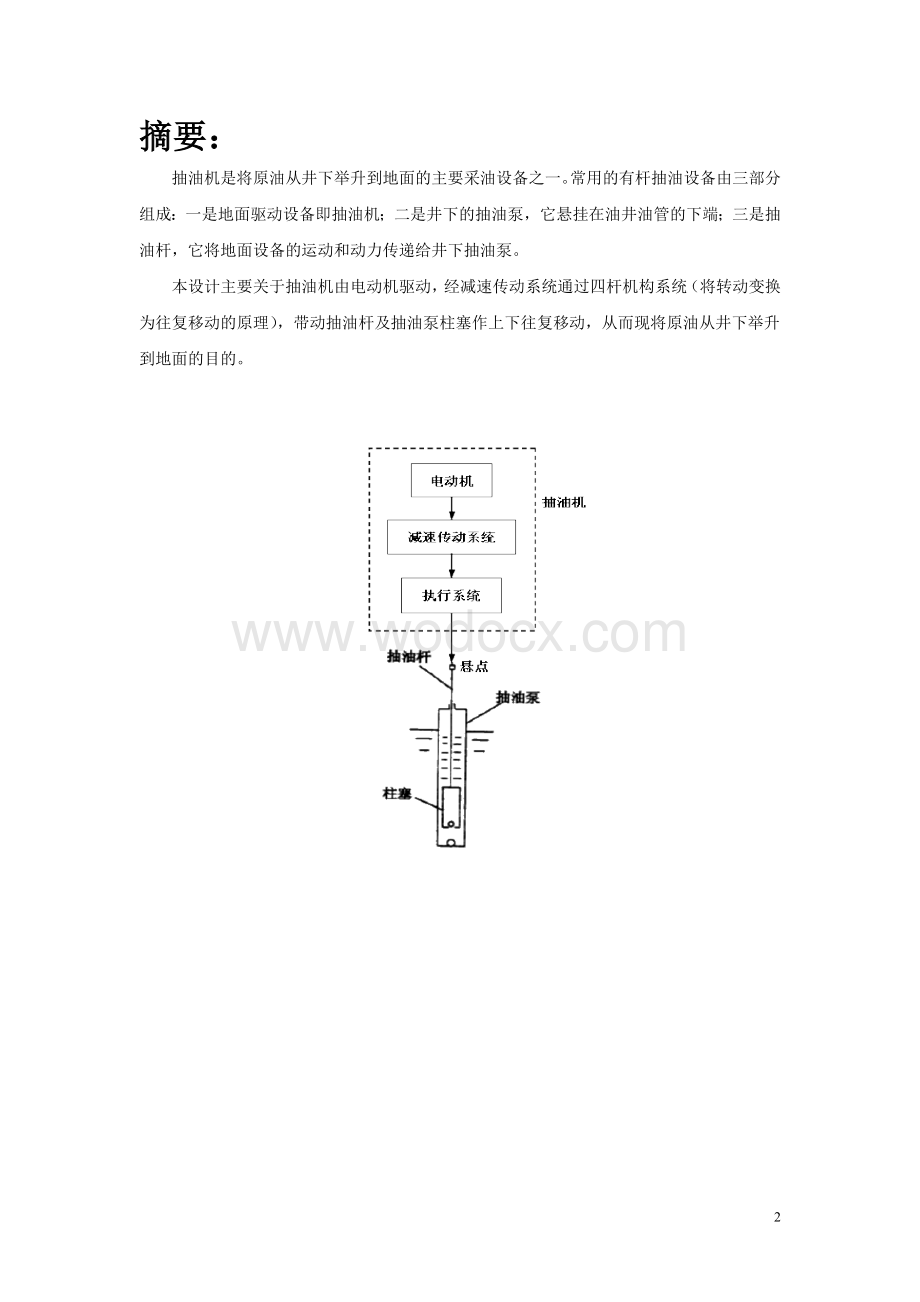 基于四杆机构的油田抽油机结构设计.doc_第2页