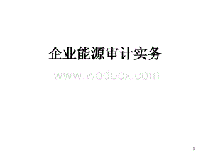 【培训课件】企业能源审计实务.ppt