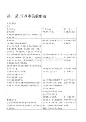 人美版《美术鉴赏》说课稿教学设计参考.doc