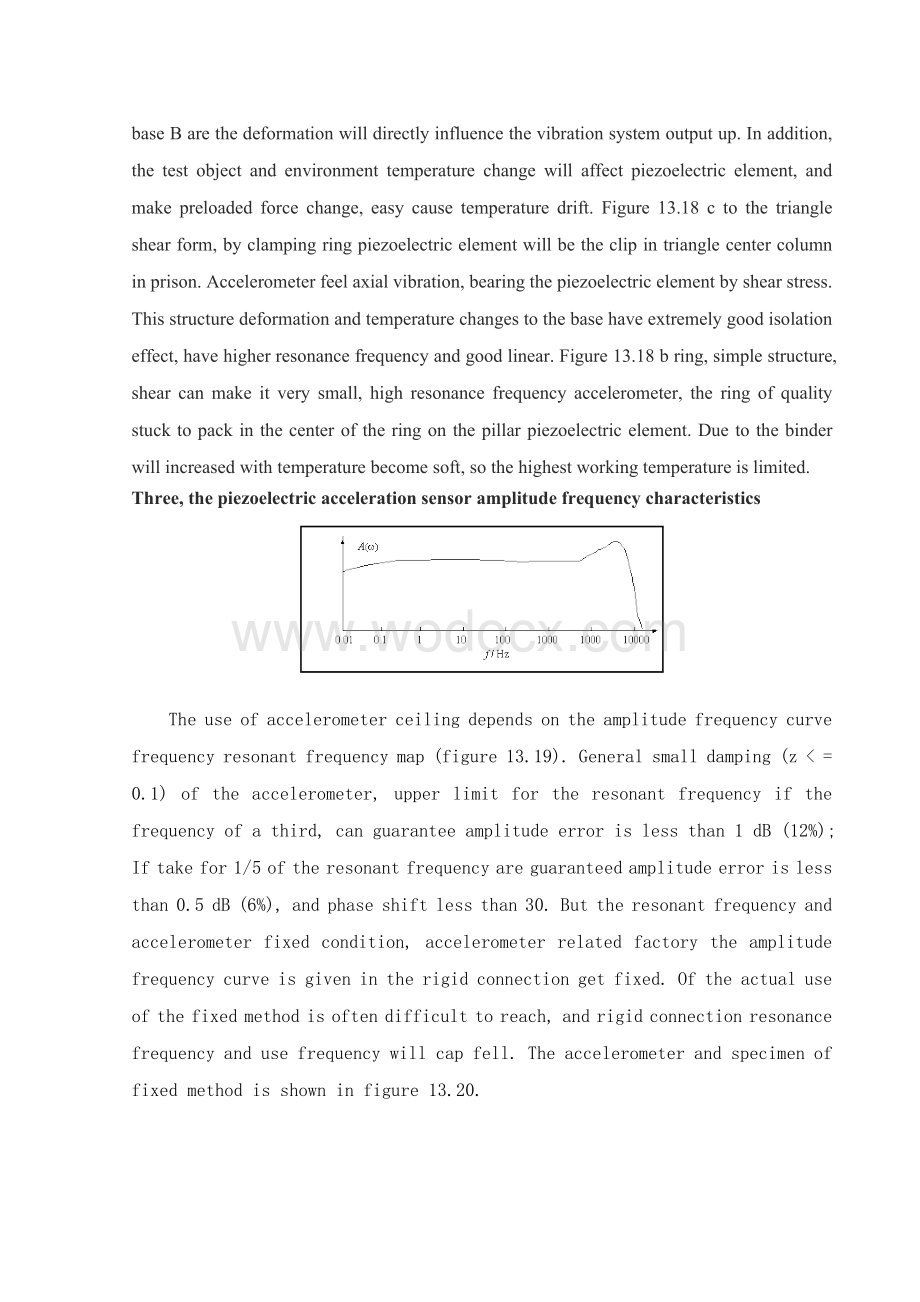 电子信息工程外文资料翻译---压电式加速度传感器及其应用.doc_第2页