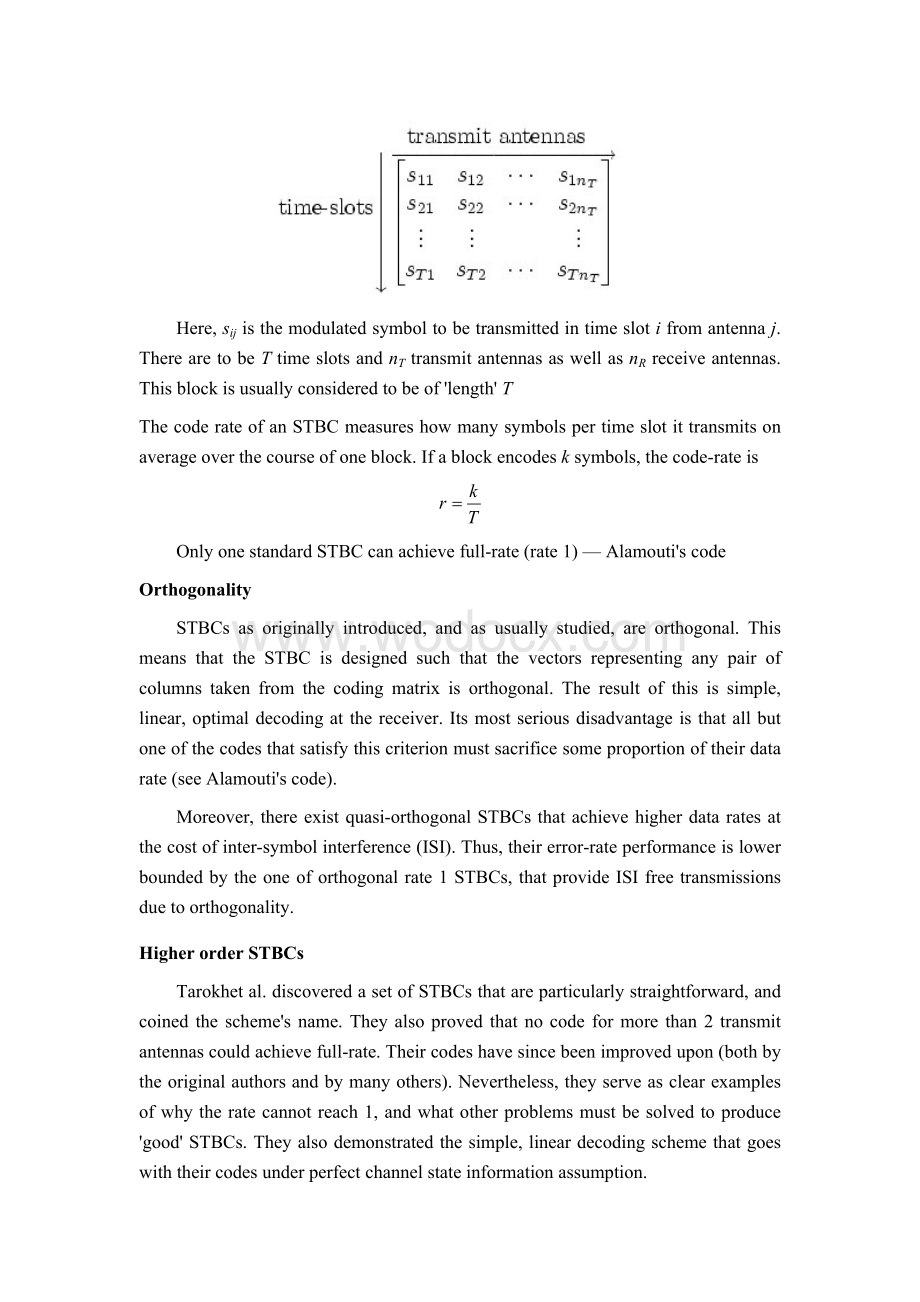 外文翻译--基于MIMO-OFDM系统的正交空时分组码【适用于毕业论文外文翻译】.doc_第2页