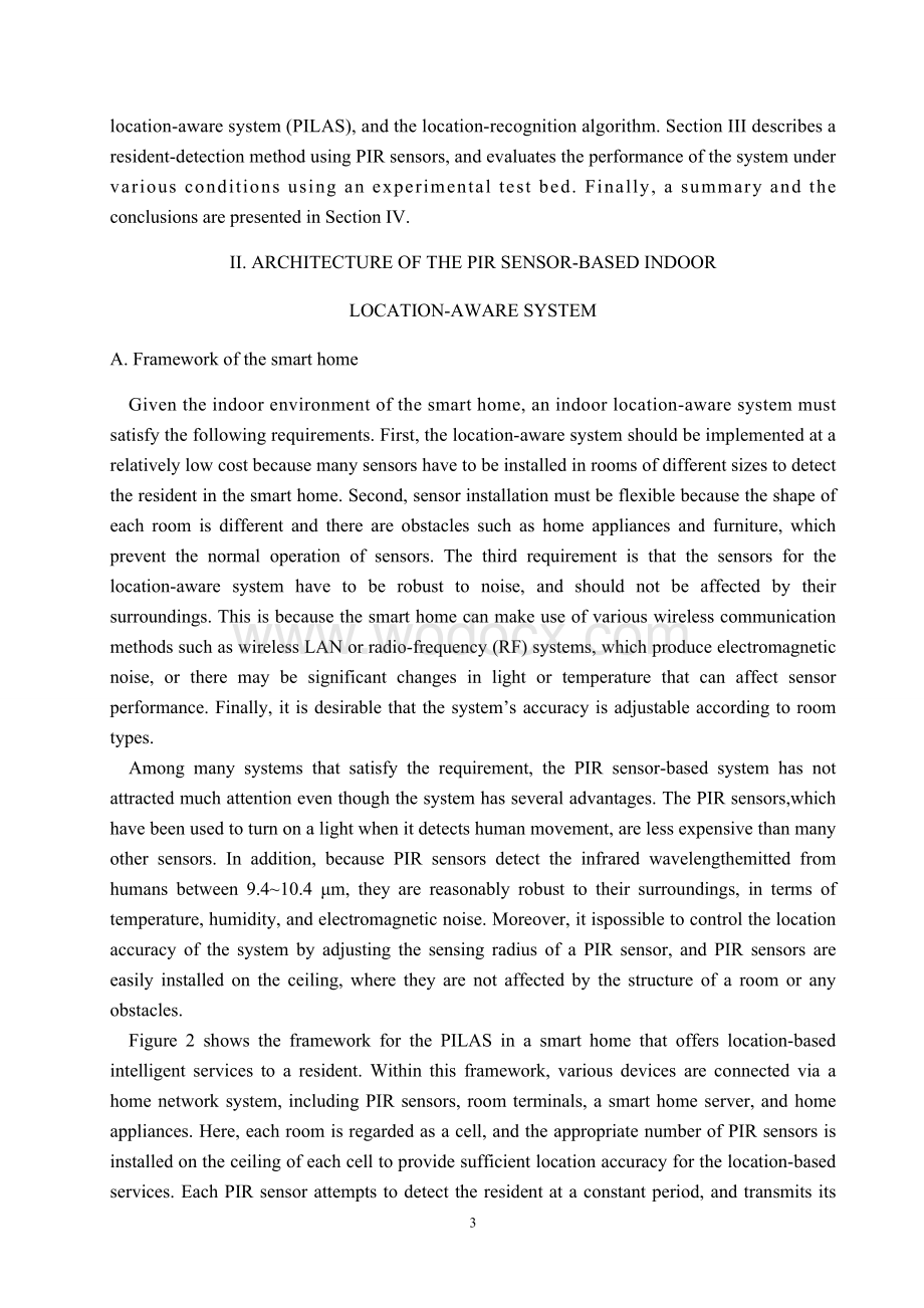 外文文献翻译——基于热释电红外传感器的智能家居室内感应定位系统.doc_第3页