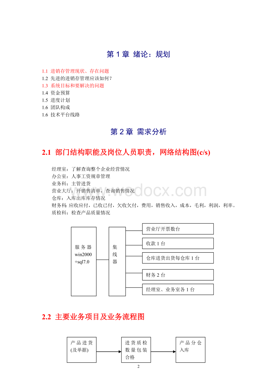 药品进销存管理系统分析设计报告1.doc_第2页