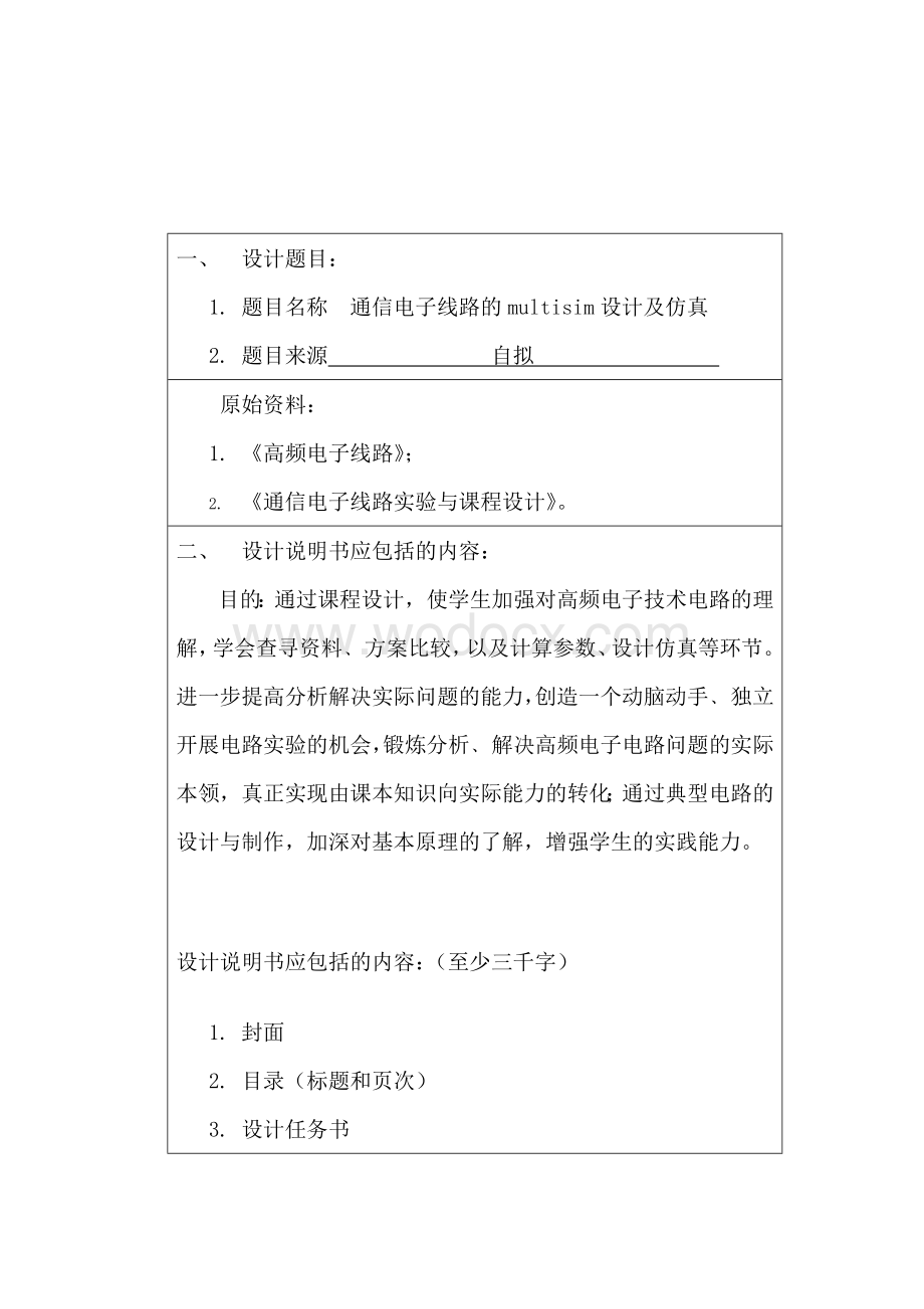 通信电子线路的multisim设计及仿真.doc_第2页