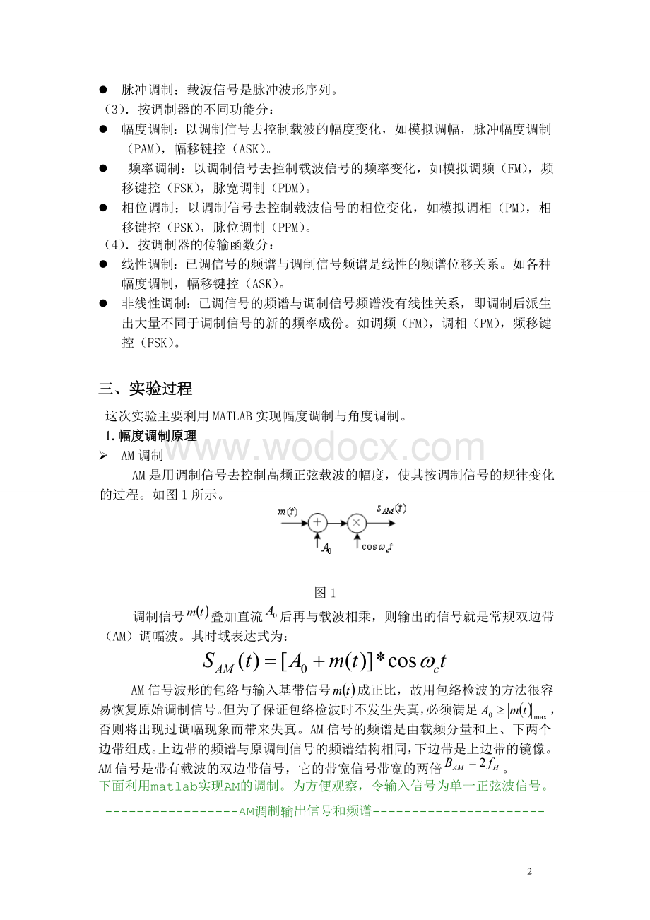 基于MATLAB的模拟线性调制.doc_第2页