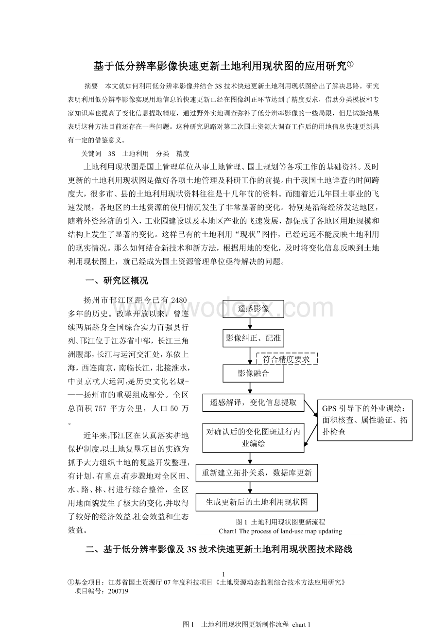 基于低分辨率影像快速更新土地利用现状图的应用研究.doc_第1页