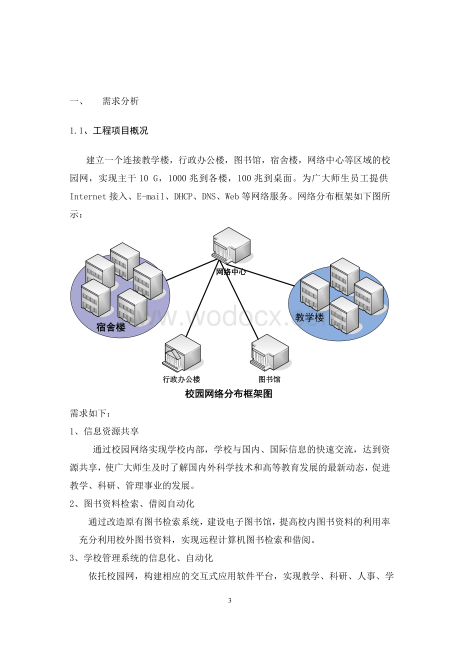 网络工程设计与系统集成校园网络规划设计.doc_第3页
