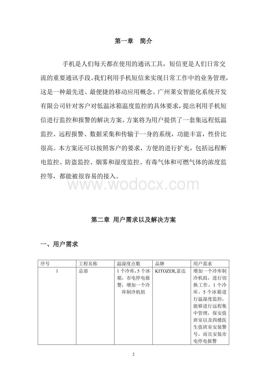 冰箱、冷库温湿度监控系统设计方案.doc_第2页