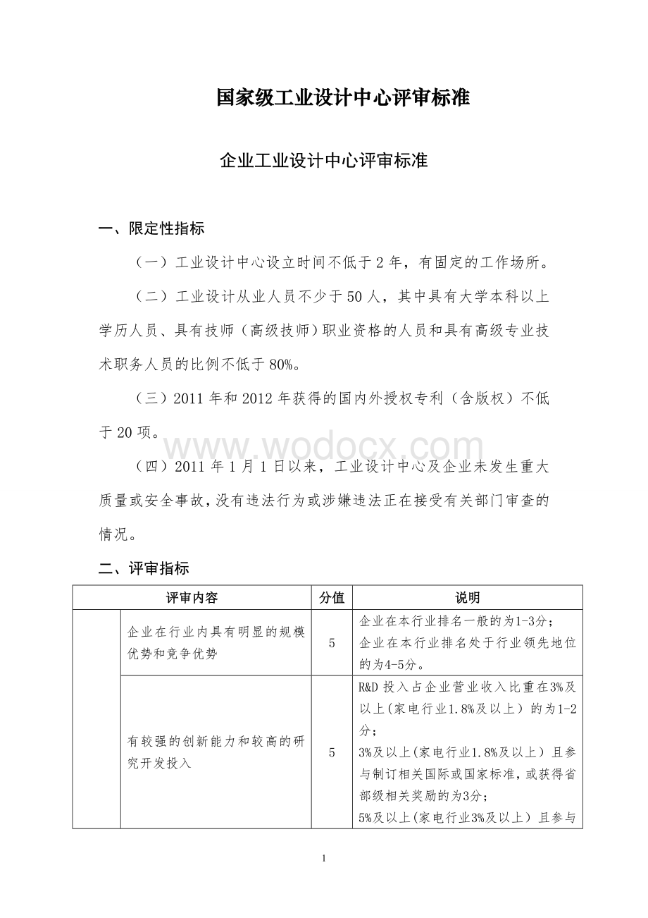 工业设计中心认定评审工作细则.doc_第1页