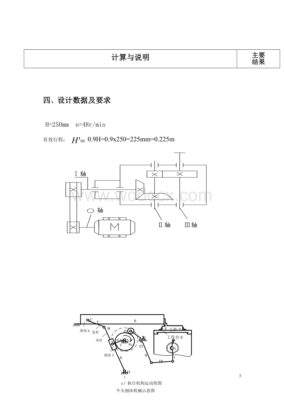 牛头刨床机械传动系统设计.doc_第3页