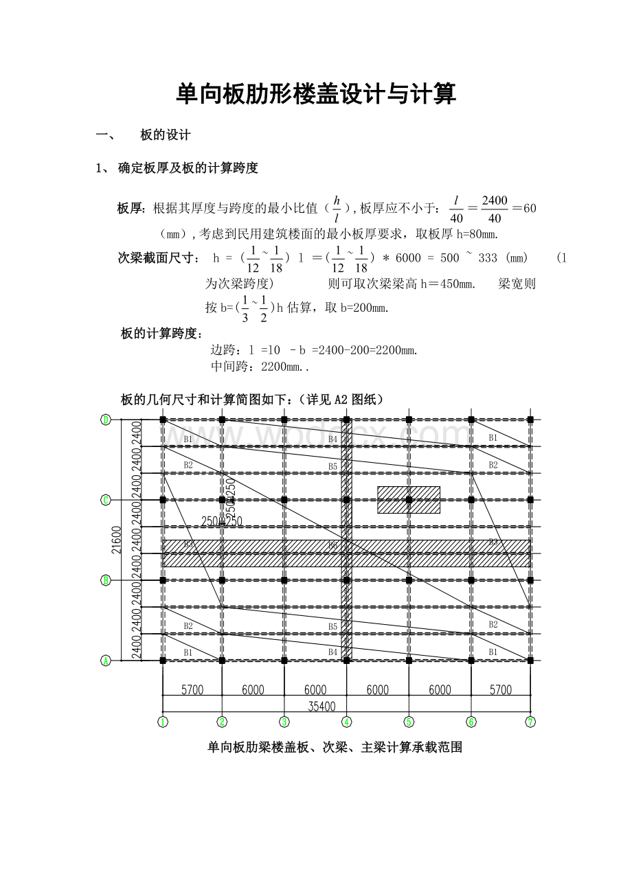 民用建筑单向板肋梁楼盖设计与计算.doc_第2页