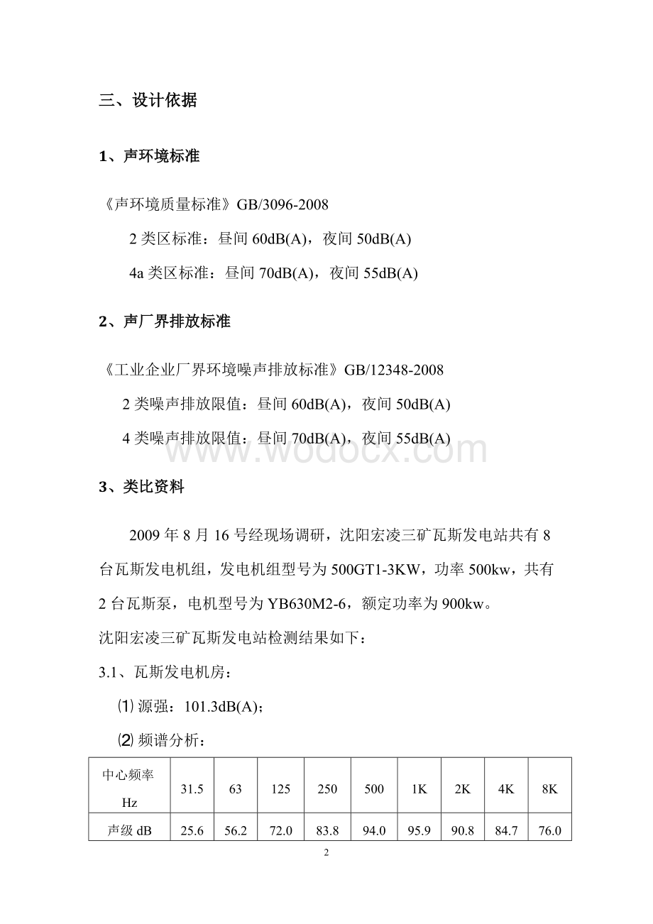 XX公司瓦斯发电站噪声控制工程设计方案.doc_第3页