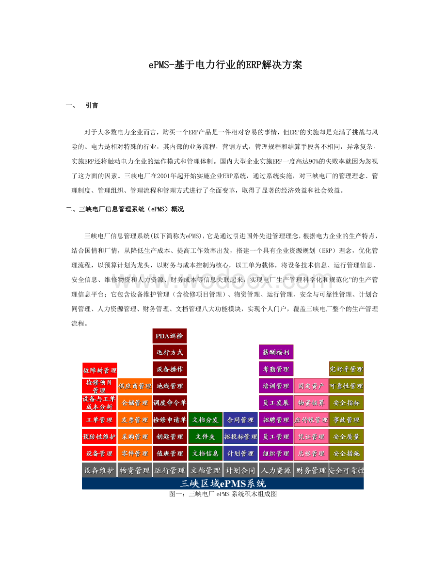 ePMS-基于电力行业的ERP解决方案.doc_第1页