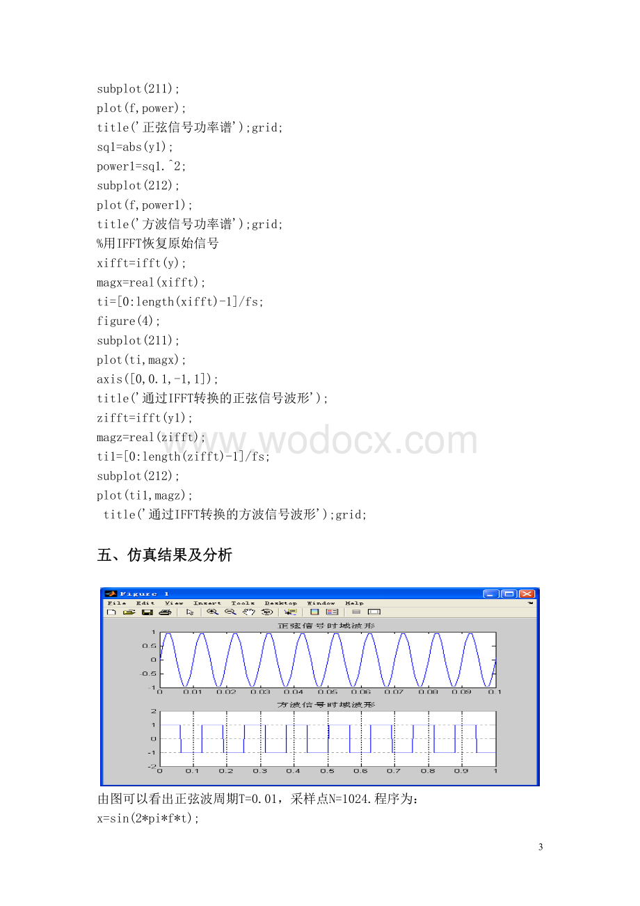 数字信号处理基于MATLAB的离散傅里叶变换的仿真.doc_第3页