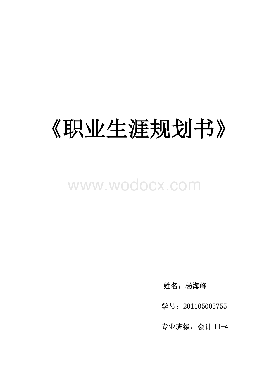 大学生个人职业生涯规划书.doc_第1页