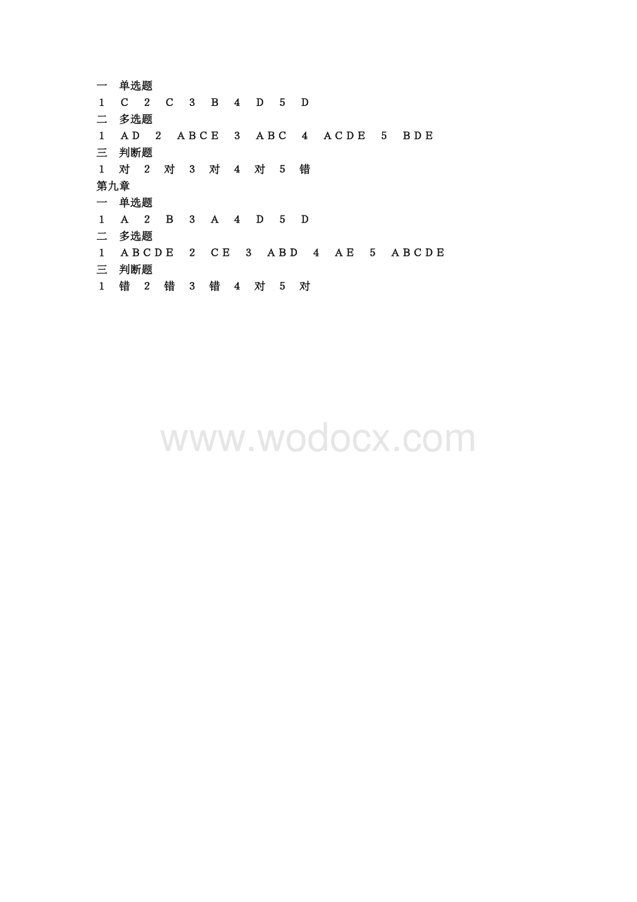 财务报表分析1-8章客观题答案.doc_第2页