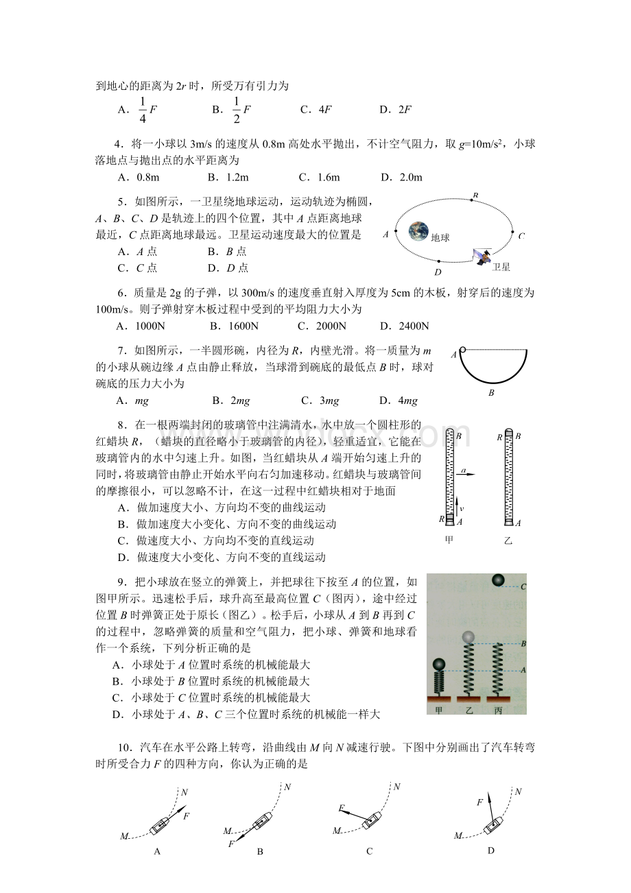 高中物理必修二精华测试题.doc_第2页