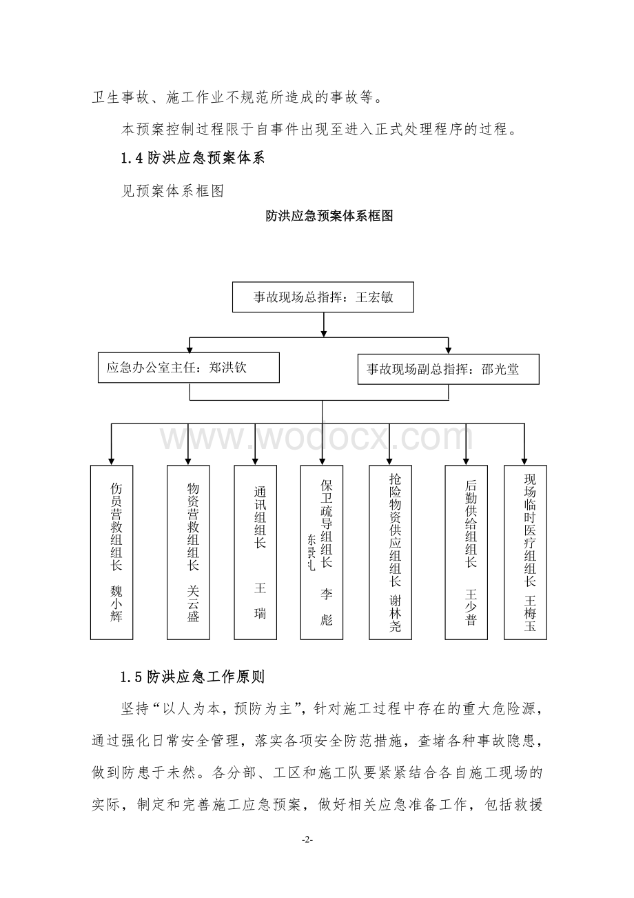 施工中突发事件、紧急情况处理总体应急预案(重点防洪).doc_第3页