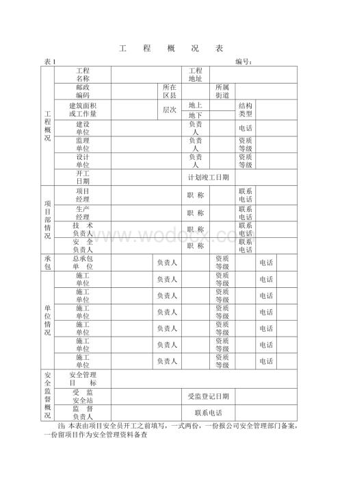 建筑工程安全检查所需表(全).doc