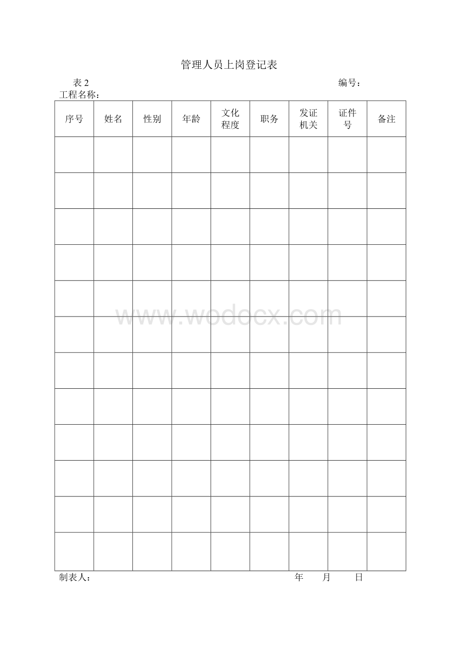 建筑工程安全检查所需表(全).doc_第2页