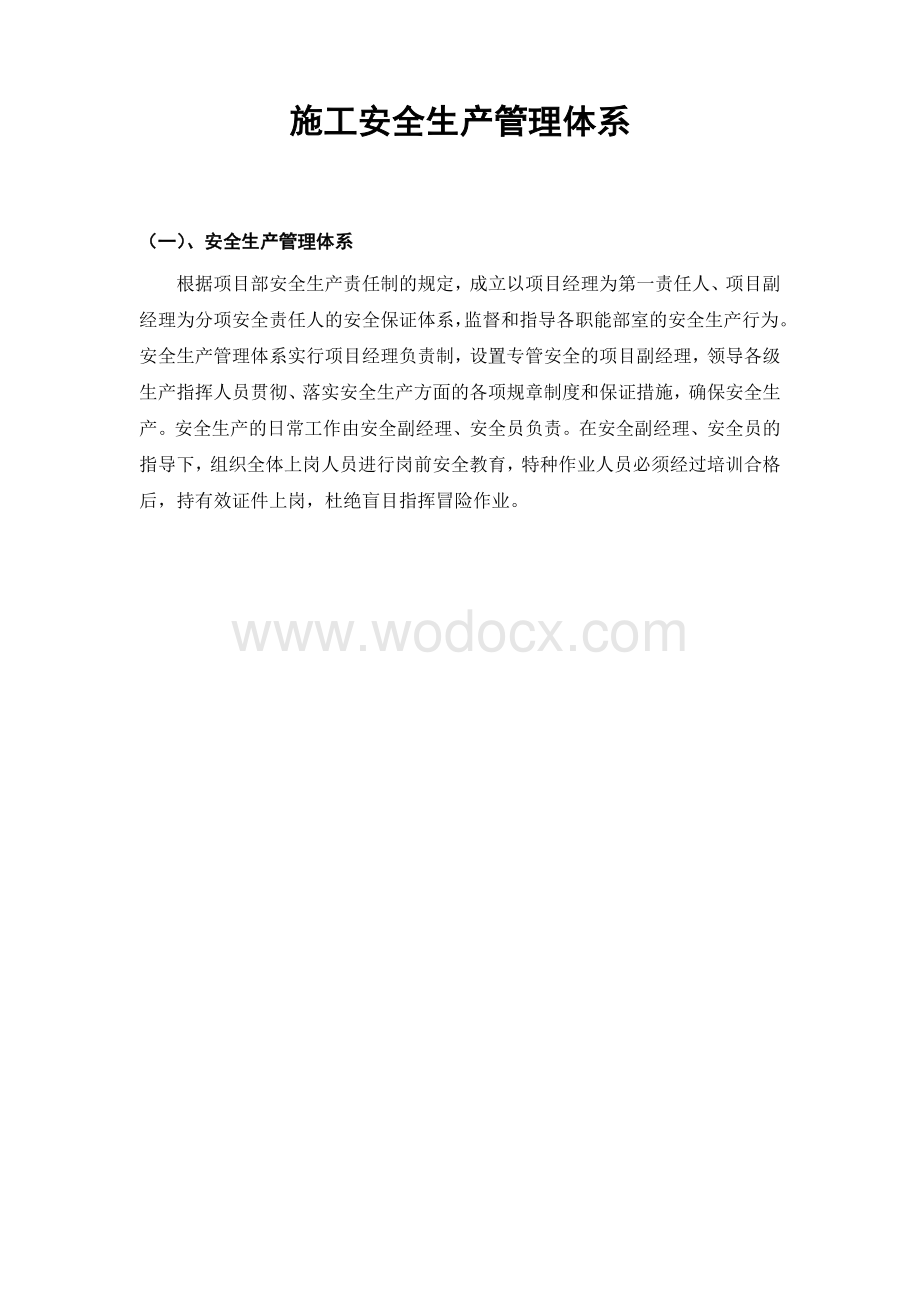 安全生产管理体系及保证措施.doc_第1页