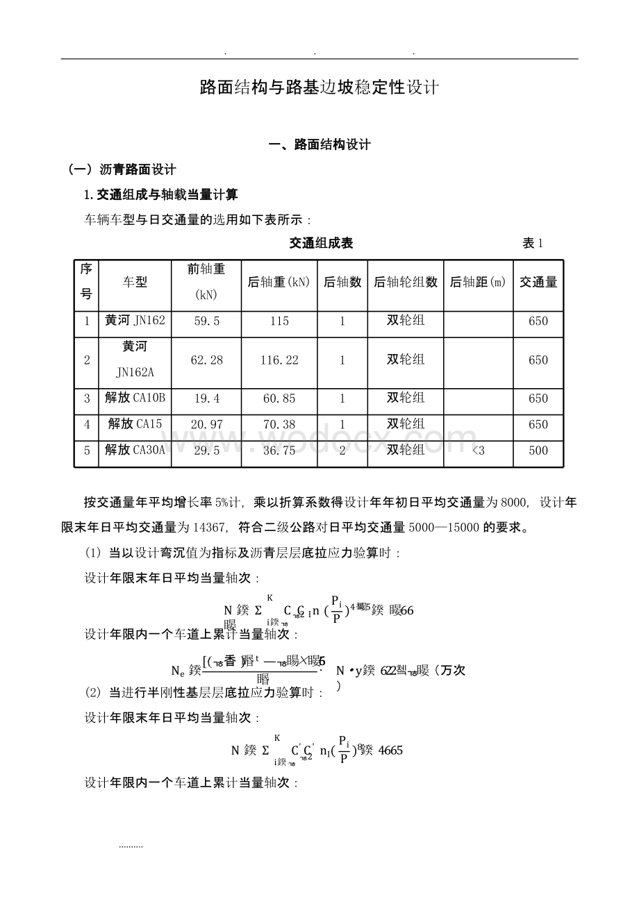 工业大学路基路面工程课程设计报告书资料.pptx_第1页